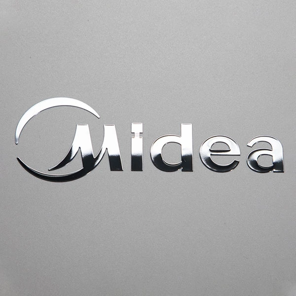 Elettroformatura sottile personalizzata Oro Nichel Trasferimento logo 3D Lettere metalliche Etichette Adesivi metallici cosmetici UV Adesivo per decalcomanie cromate