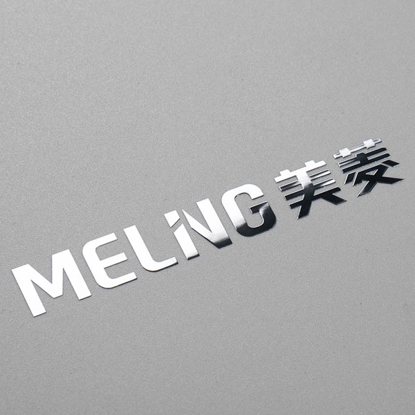 Adesivi in ​​metallo personalizzabili Logo resistente al calore in nichel lucido