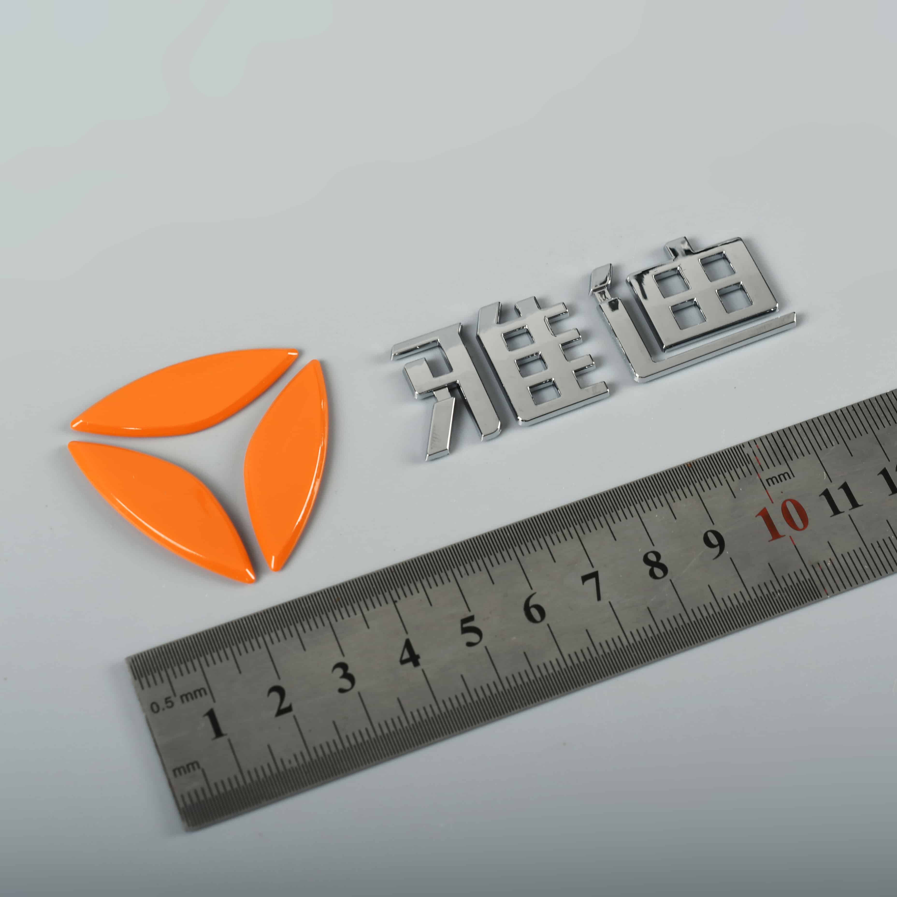 Etichetta adesiva per moto 3D Distintivo in ABS con logo in plastica cromata