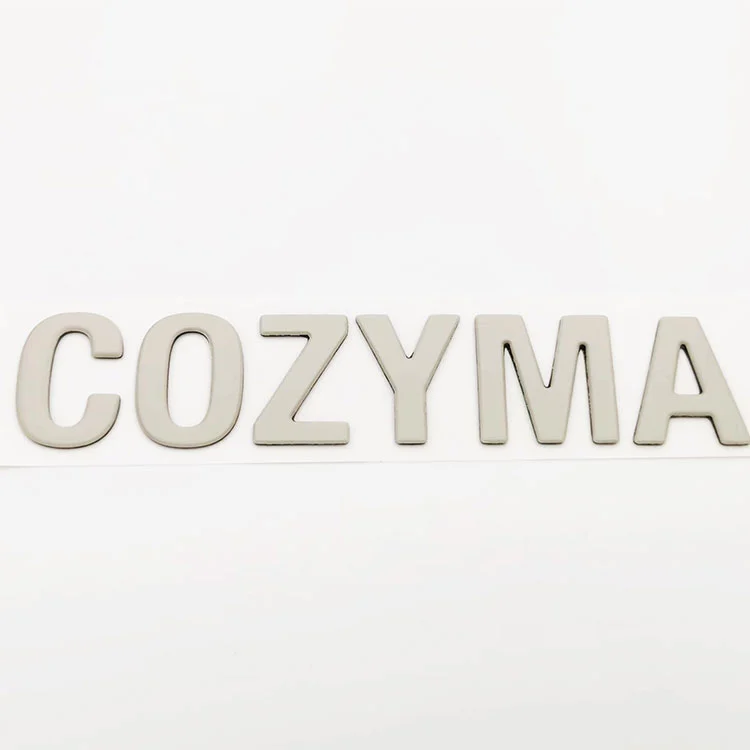 Adesivo 3D Chrome Silver Silt Etichetta