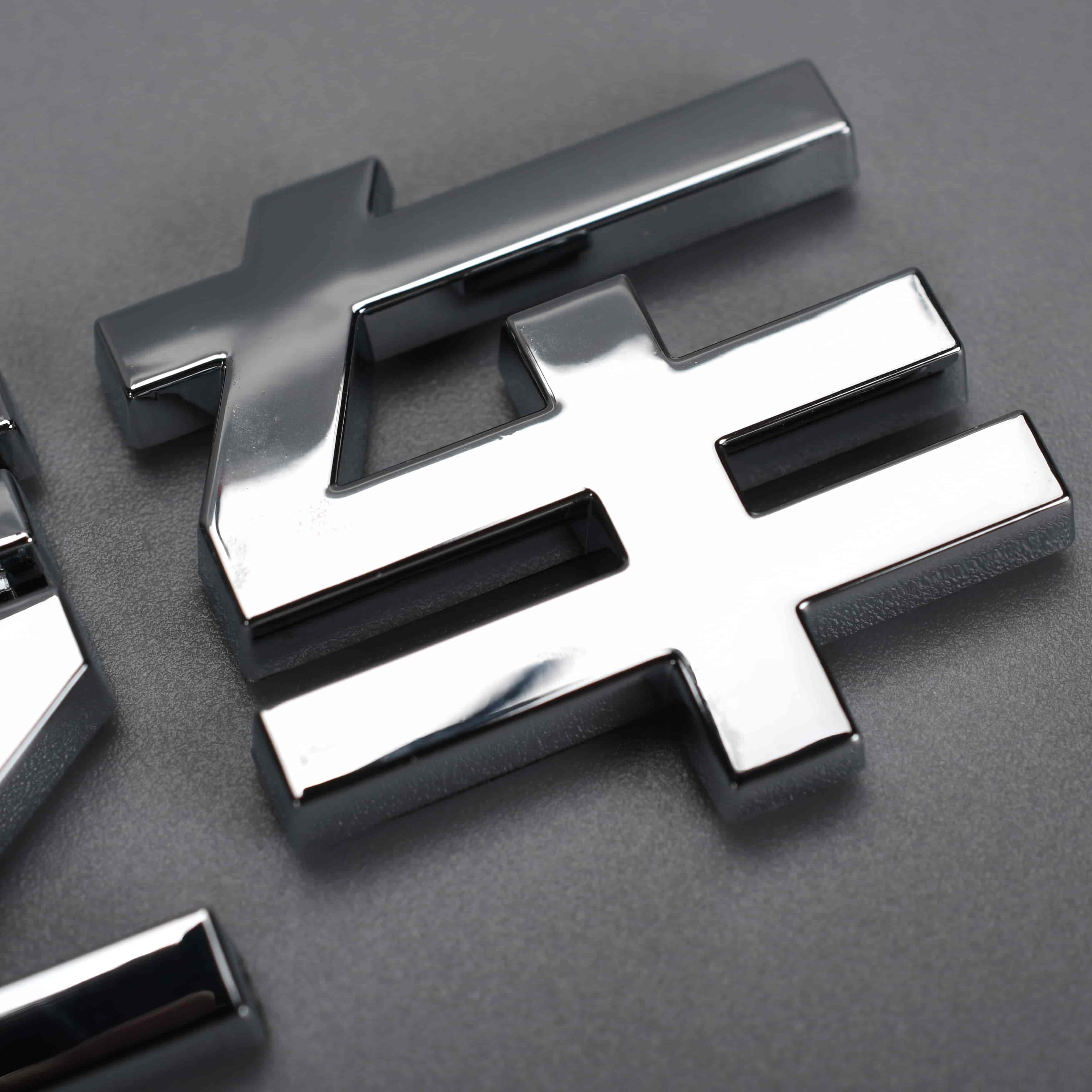 Adesivi per badge emblema auto in plastica per auto