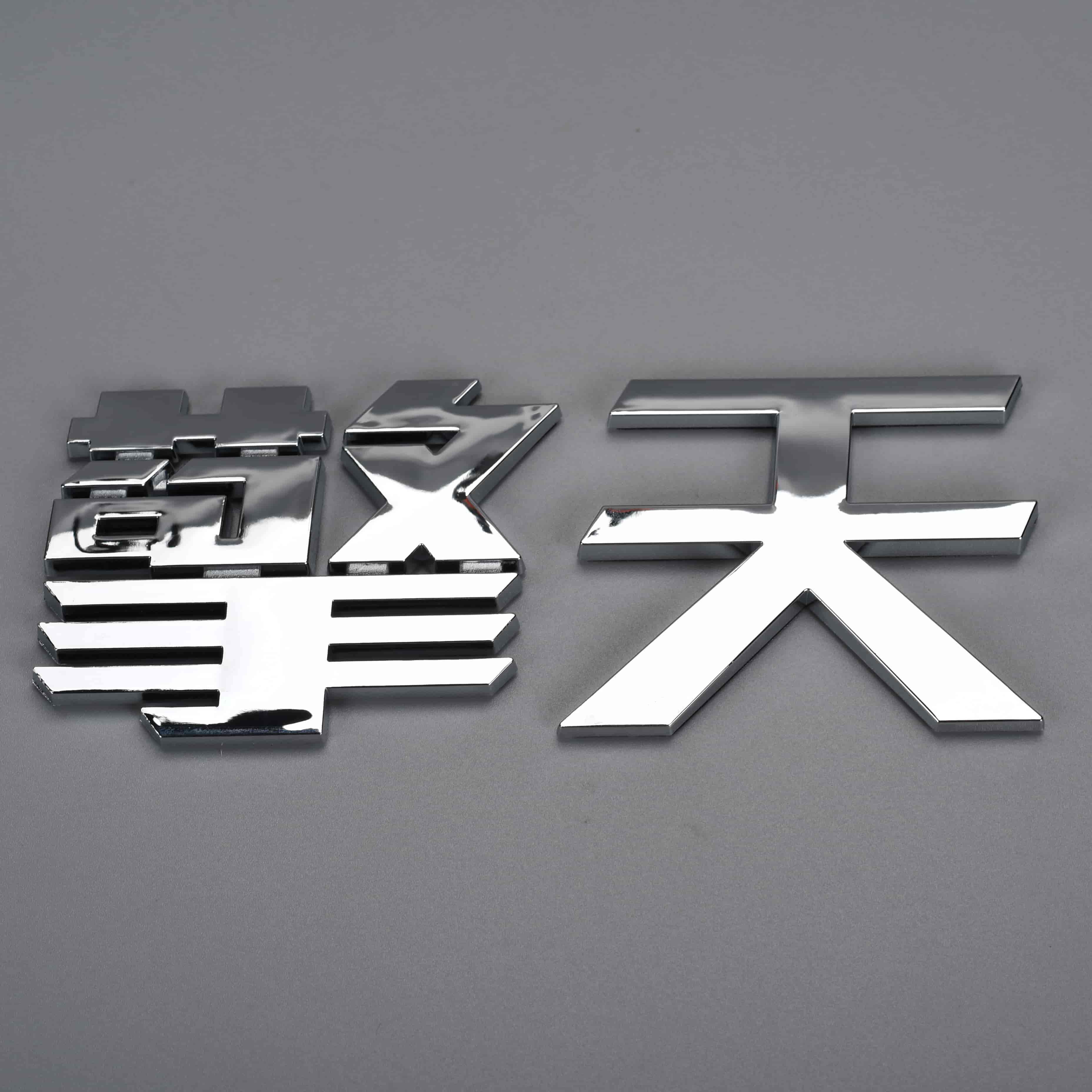 Adesivi per auto con logo del marchio in plastica