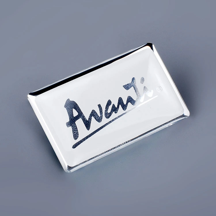 Adesivo epossidico in resina a stampa logo