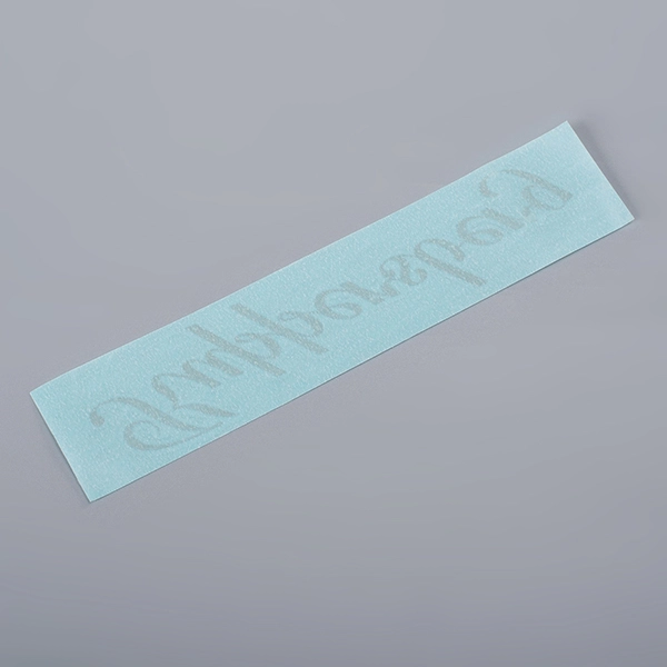 Adesivo con logo in nichel