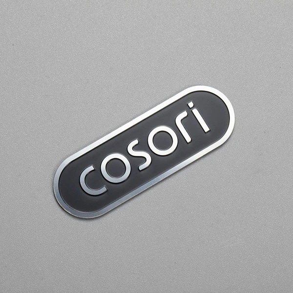 Etichetta in alluminio con logo