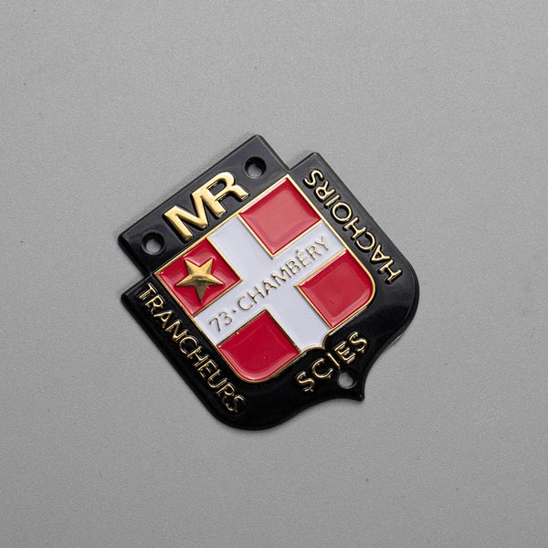 Adesivo adesivo con logo in metallo nichel 3D 3M