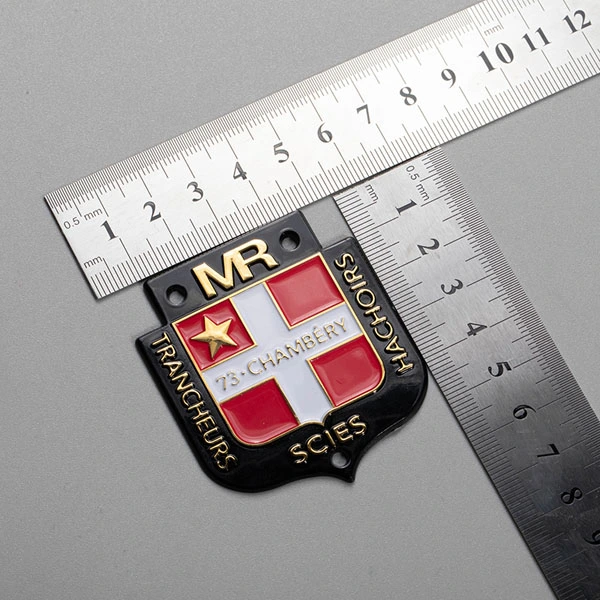 Adesivo adesivo con logo in metallo nichel 3D 3M