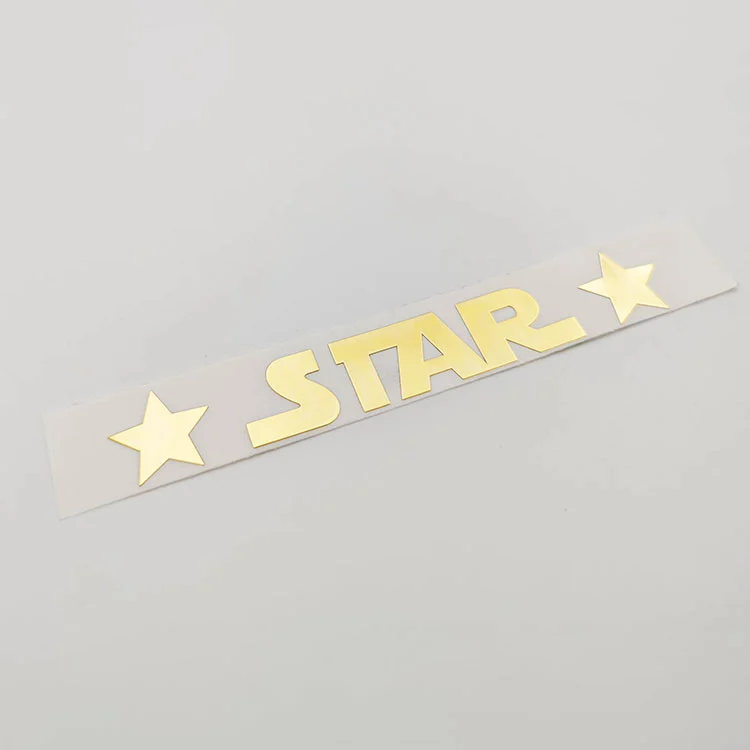 sricker in metallo logo Chrome Gold