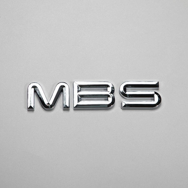 Emblema 3D in ABS cromato Logo automobilistico a specchio color argento
