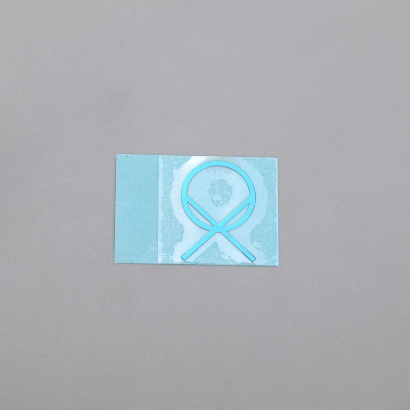 Cartello con etichetta in nichel di colore blu cromato personalizzato