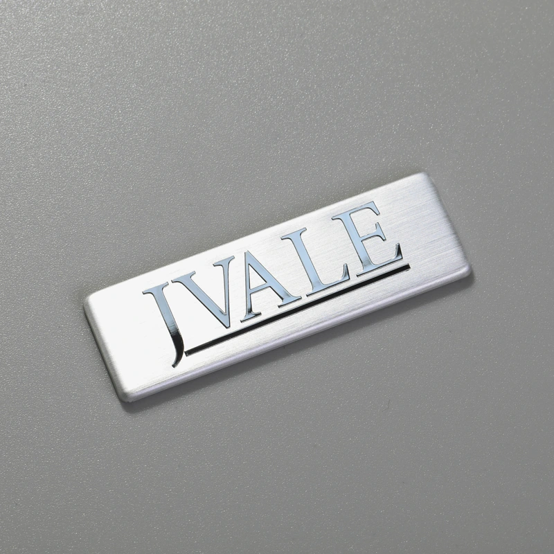 Adesivi con logo del marchio in alluminio per attrezzature