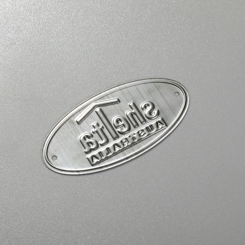Targhetta personalizzata Logo in acciaio inossidabile alluminio ottone