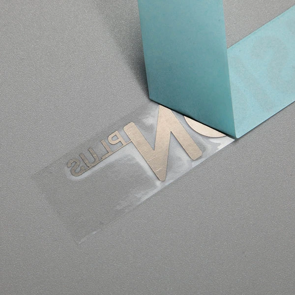 Adesivo con logo in metallo trasferibile